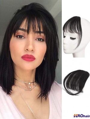 Clip franges cheveux humains 100% vrais cheveux franges clip de prise de cheveux français Strip Strip avec favoris clip salivation Strip femmes true Hair patch couleur naturelle lavable