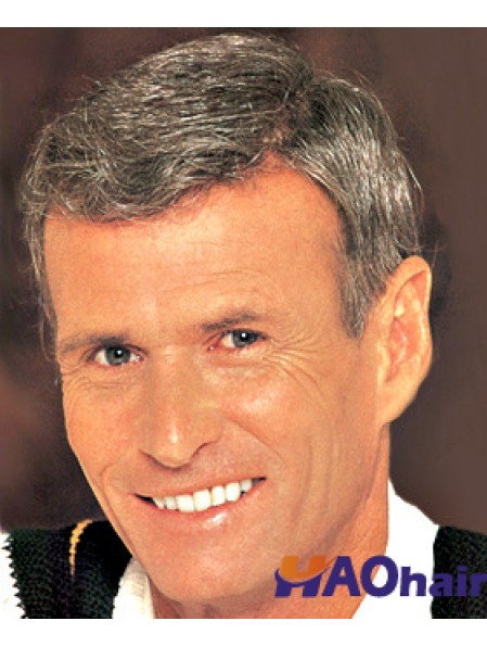 Toupee Avec Monofilament Style Court Longueur Courte