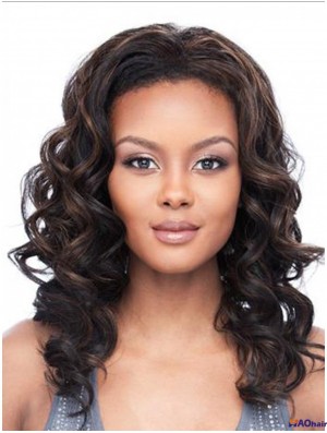 Cheveux Brésiliens Remy Ondulés Brun Longueur Épaule Flexibilité 3/4 Perruques