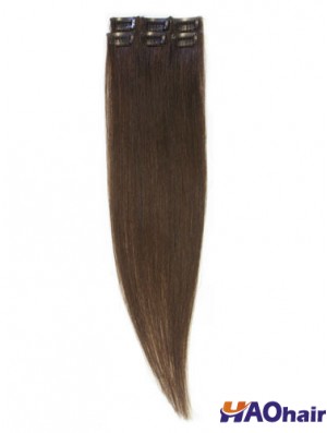 Pince à cheveux remy droite brune populaire dans les extensions de cheveux