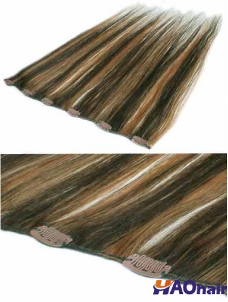 Agrafe droite de cheveux de Remy de Brown de mode dans des prolongements de cheveux