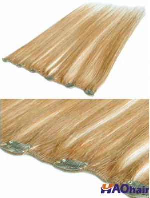 Pince à cheveux remy blonde droite appropriée dans les extensions de cheveux