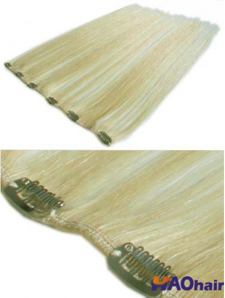 Pince à cheveux blonde remy droite conçue dans les extensions de cheveux