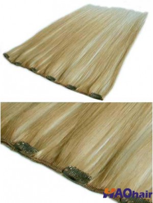 Sassy Blonde Straight Remy Hair Clip dans les extensions de cheveux