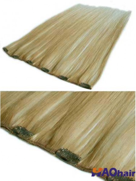 Sassy Blonde Straight Remy Hair Clip dans les extensions de cheveux