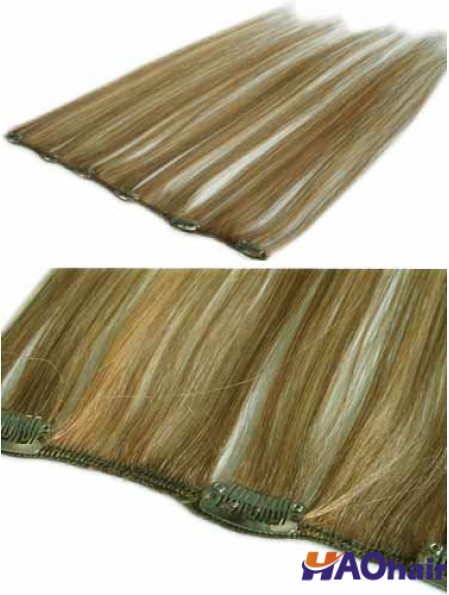 Incroyable blonde droite remy cheveux humains clip dans les extensions de cheveux