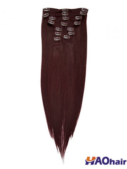Pince à cheveux remy droite rouge à la mode dans les extensions de cheveux