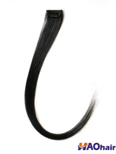 Pince à cheveux Remy droite noire exquise dans les extensions de cheveux