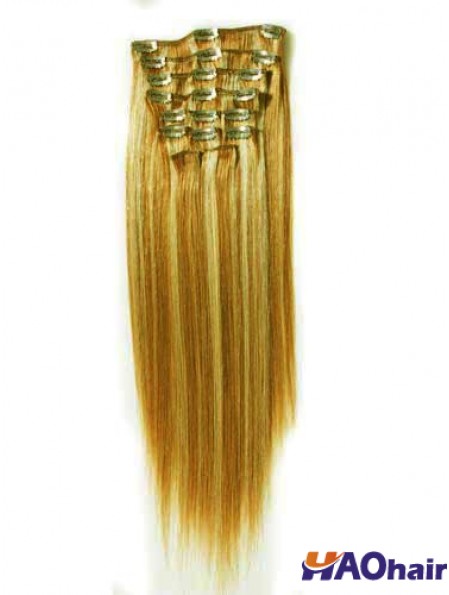 Pince à cheveux blonde remy droite durable dans les extensions de cheveux