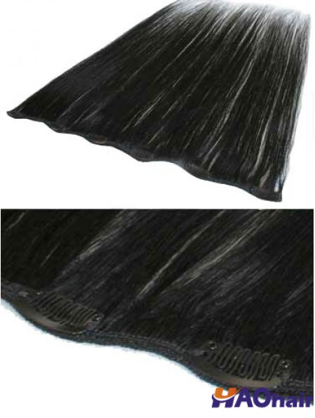 Pince à cheveux Remy droite noire populaire dans les extensions de cheveux