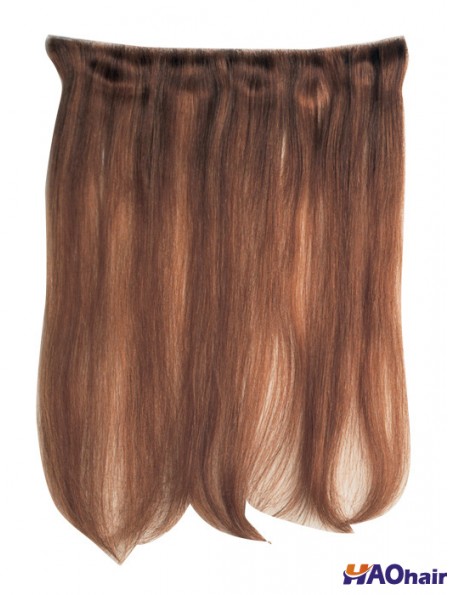 Extensions de trame confortables Auburn de cheveux humains Remy droits