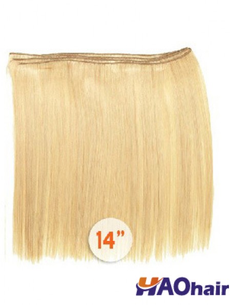 Extensions de trame de style blond de cheveux humains Remy droits