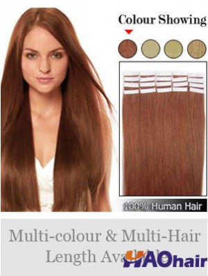 Ruban de cheveux humains Remy idéal droit Auburn dans les extensions de cheveux