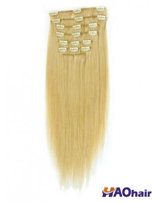 Pince à cheveux remy blonde droite appropriée dans les extensions de cheveux