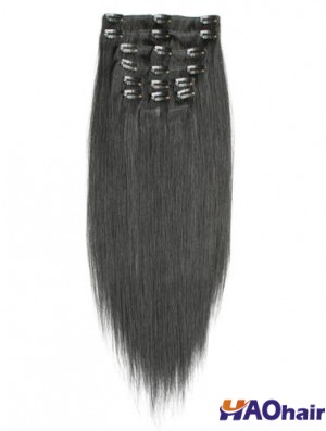 Pince à cheveux remy droite noire incroyable dans les extensions de cheveux
