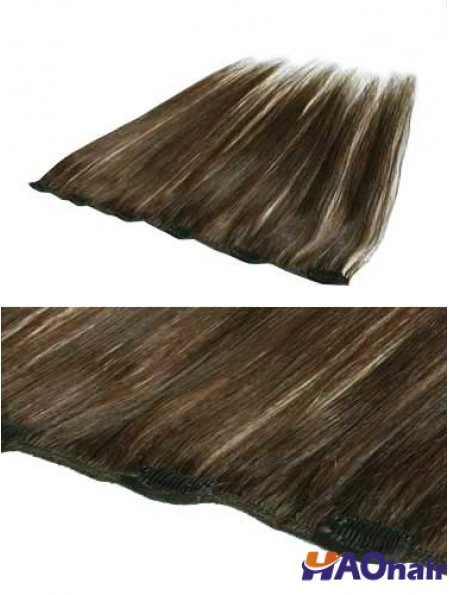 Pince à cheveux remy droite brune pratique dans les extensions de cheveux