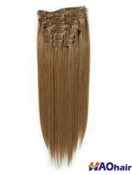 Pince à cheveux blonde remy droite à la mode dans les extensions de cheveux