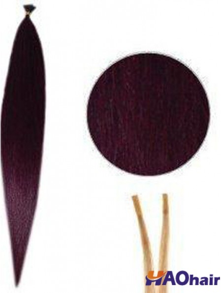 Red Straight Stick / I Tip Hair Extensions