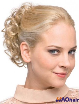 Wrap Around Pony Hairpeice avec une couleur blonde synthétique