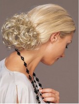 Pince synthétique bouclée blonde idéale en postiches
