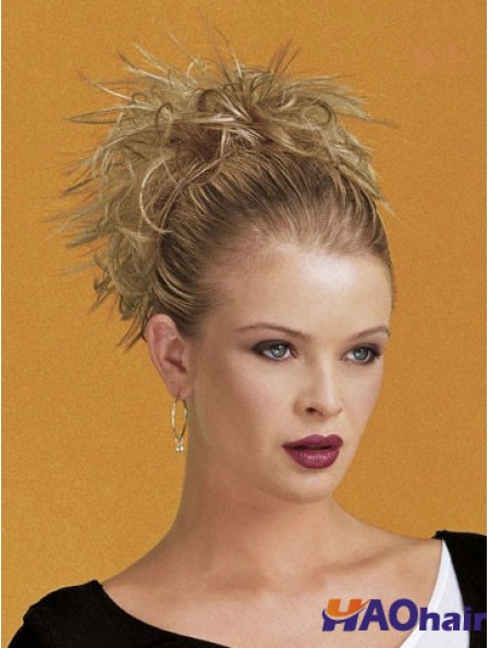 Clip sur les postiches Longueur courte Couleur blonde Style droit