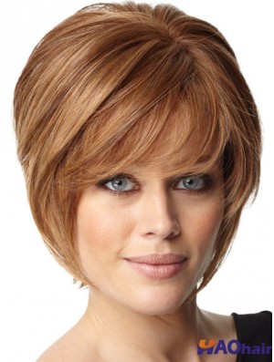 perruque femme cheveux naturels Couleur Auburn