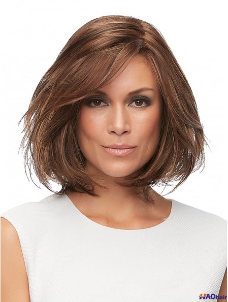 Cheveux Lisses Superposés Lisses 12 pouces Bruns