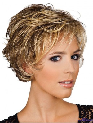 Perruque Femme Cheveux Humains Brun Court