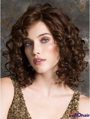perruque de cheveux humains bouclés longueur d'épaule