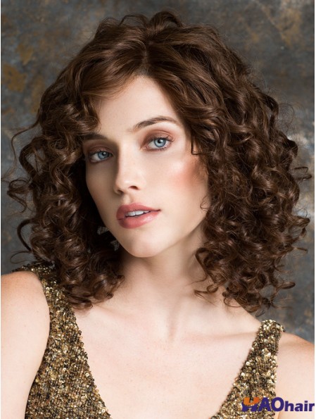 perruque de cheveux humains bouclés longueur d'épaule
