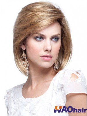 Cheveux humains Bob Perruques Longueur Chin Sans Capot Couleur Blonde Bobs Cut