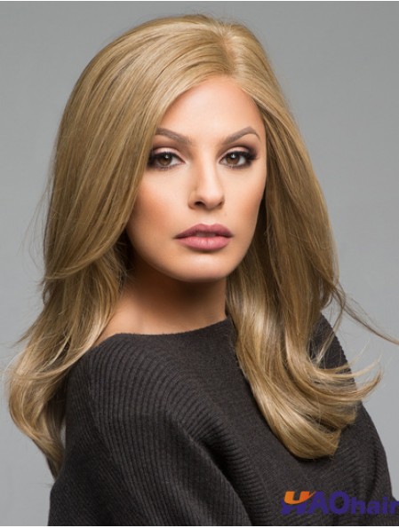 Layered Long Brown Straight 16  inchPerruques de cheveux humains populaires