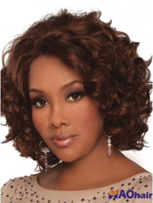 Indian Remy Lace Front Chin Longueur Style bouclé Styles africains