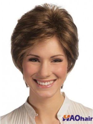 Perruques de cheveux humains de monofilament avant de dentelle courte longueur Boycuts de style droit