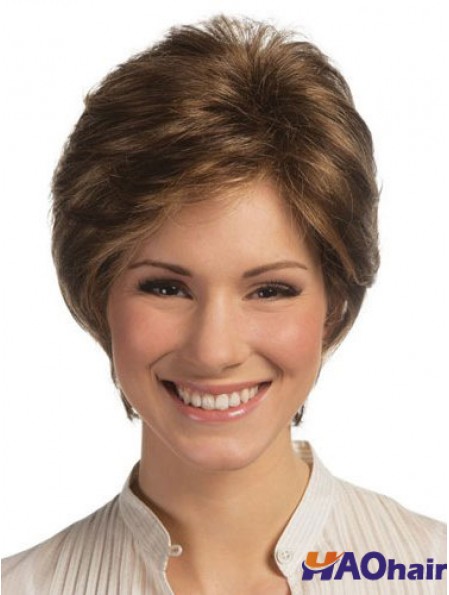 Perruques de cheveux humains de monofilament avant de dentelle courte longueur Boycuts de style droit
