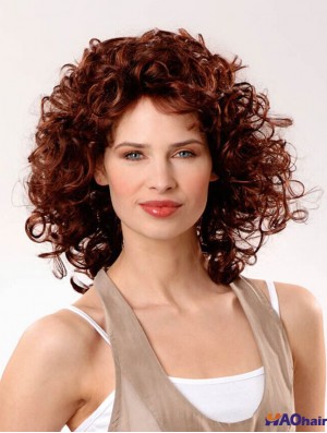 Perruques de cheveux humains bon marché UK Longueur de l'épaule bouclée à la main 100%