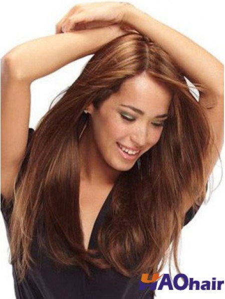 Perruque de cheveux humains Monofilament Cap Auburn Couleur 100% attaché à la main
