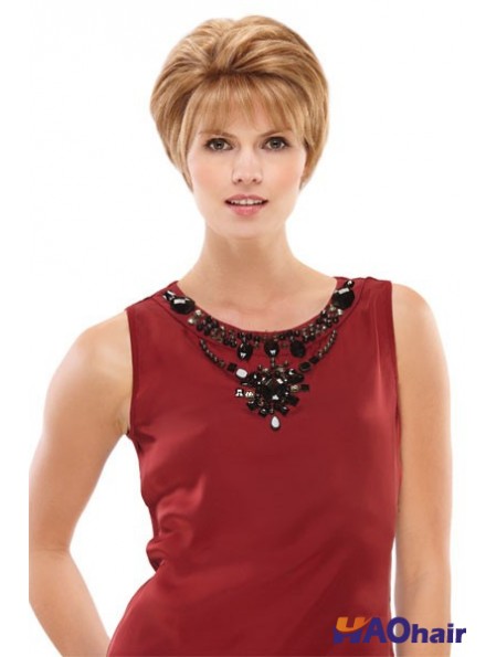 Boycuts Short Blonde Straight Style Petite Perruques