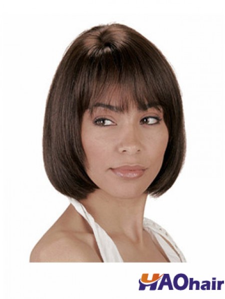 Bobs de cheveux humains Bobs coupe la longueur de menton de style droit