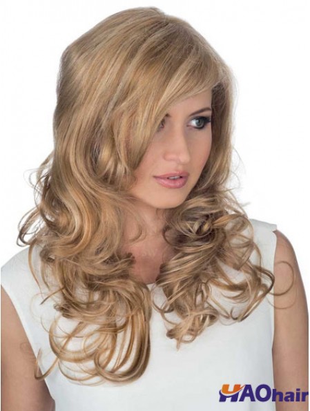 Vente en gros en ligne blonde bouclée longue célébrité avant de lacet perruques pour les femmes