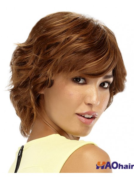 100% perruques de monofilament de vrais cheveux humains blonds ondulés attachés à la main
