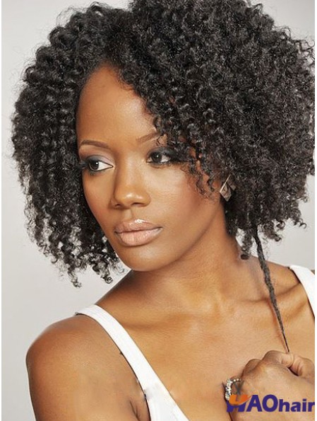 Perruques de cheveux humains afro-américains Longueur de menton brésilienne Style crépus