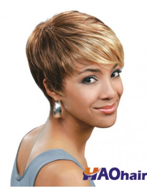 Blonde Boycuts Cropped Straight Capless Wholesale African Women Wig