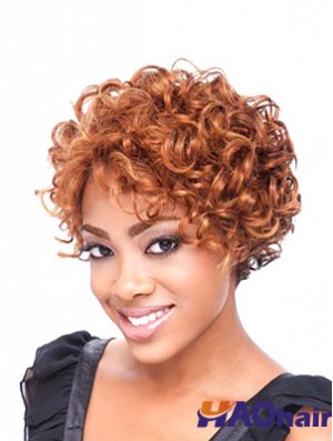 Perruque africaine courte bouclée Style bouclé Longueur d'épaule Boycuts Full Lace