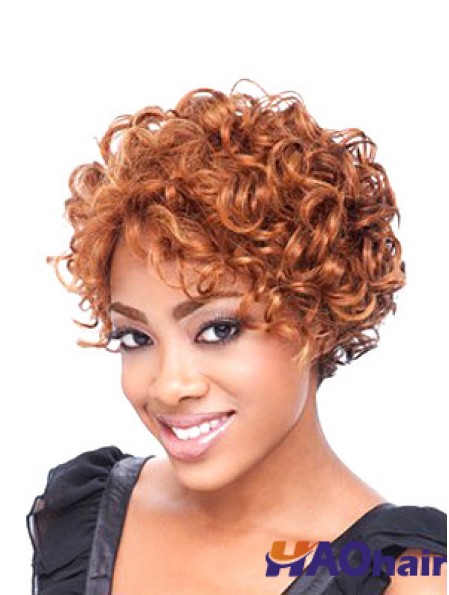 Perruque africaine courte bouclée Style bouclé Longueur d'épaule Boycuts Full Lace