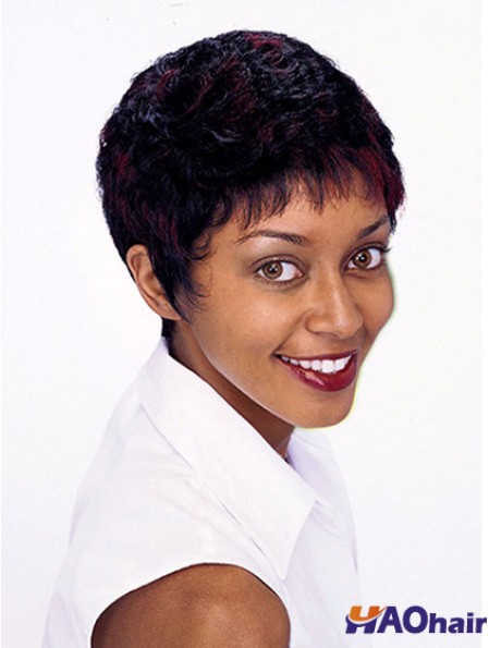 Perruques courtes pour les femmes afro-américaines bouclés style Auburn Bobcuts de couleur