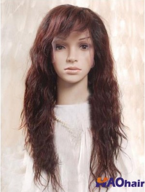 Auburn 100% perruques Layered Onyed Remy Human Long Mono