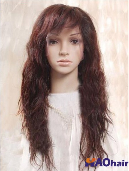 Auburn 100% perruques Layered Onyed Remy Human Long Mono