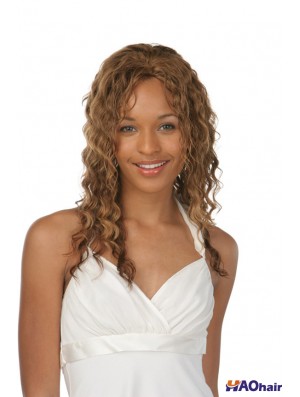 Layered Good Curly Auburn Longs Cheveux Humains Avant de Lacet Perruques