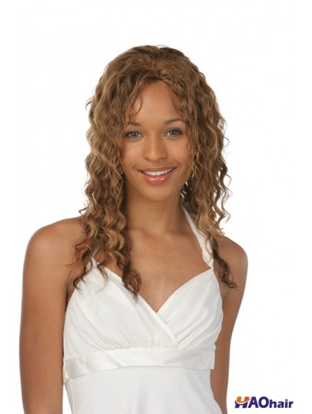 Layered Good Curly Auburn Longs Cheveux Humains Avant de Lacet Perruques